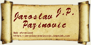 Jaroslav Pažinović vizit kartica